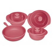 Набор керамической посуды для приготовления Oxford розовый 4 предмета