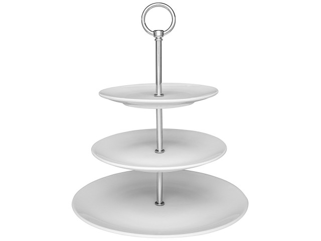 Этажерка для фруктов Oxford трех ярусная Белая