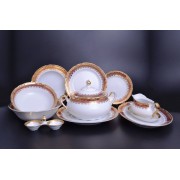 Столовый сервиз Констанция Рубин Золотой орнамент Thun на 6 персон 26 предметов