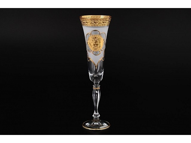 Набор фужеров для шампанского 180 мл Виктория Версачи Глава R-G фон Bohemia 6 шт