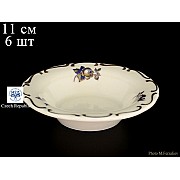 Набор розеток 11 см Анжелика Слоновая кость Золотая синяя роза MZ