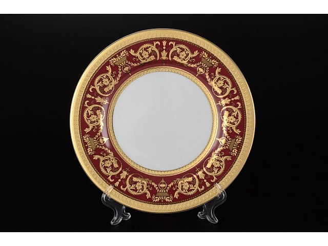 Набор тарелок 21 см Falkenporzellan Imperial Bordeaux Gold 6 шт