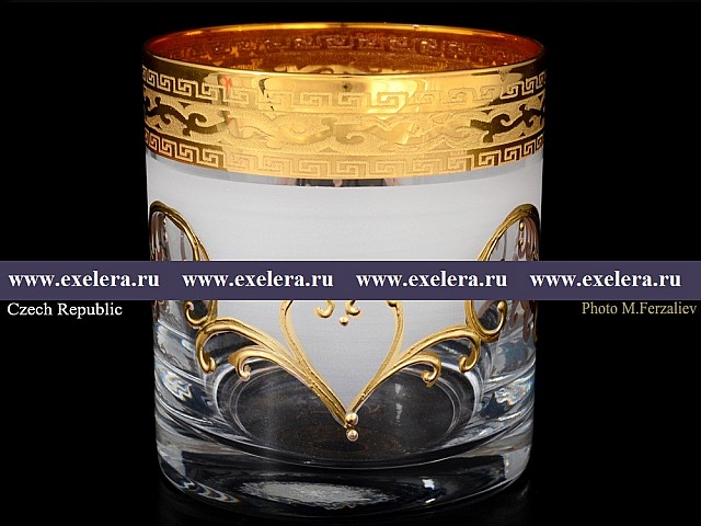 Набор стаканов для виски 280 мл Версачи R-G фон Bohemia Crystal 6 шт