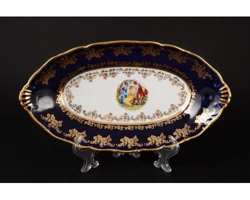 Блюдо овальное 26 см Офелия Мадонна Кобальт MZ