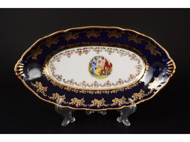 Блюдо овальное 26 см Офелия Мадонна Кобальт MZ
