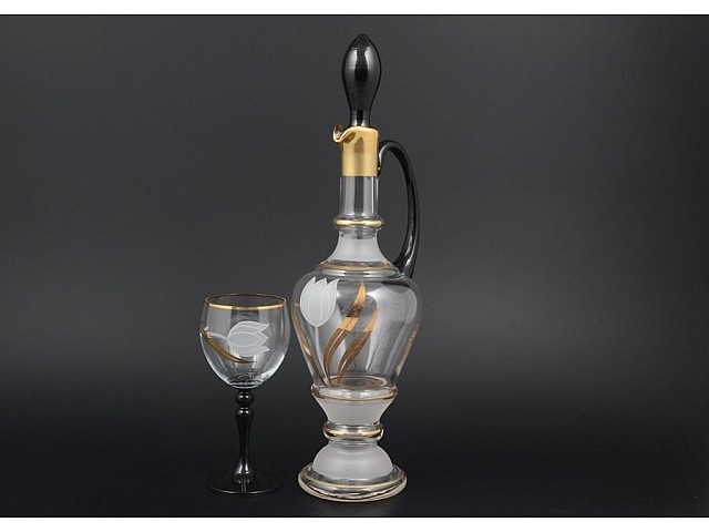 Набор для вина Тюльпан NB-Arte Bohemia Crystal графин с бокалами 7 предметов