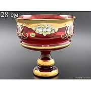 Конфетница 28 см Bohemia Лепка Гранат B-L