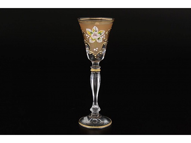 Набор рюмок для водки 50 мл Виктория золото фон K-A Bohemia 6 шт