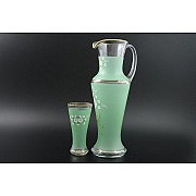 Набор для воды кувшин со стаканами Зеленый NB-Arte Bohemia Crystal 7 предметов