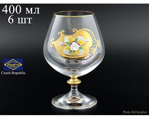 Набор бокалов для бренди 400 мл Прозрачный NB-Arte Bohemia Crystal 6 шт