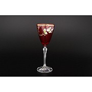 Набор красных бокалов для вина 250 мл 6 штук Bohemia Crystal