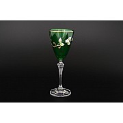 Набор зеленых бокалов для вина 250 мл 6 штук Bohemia Crystal