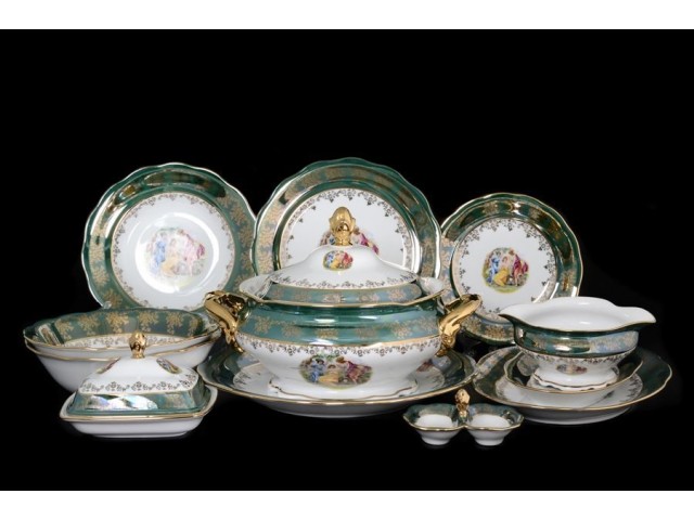 Столовый сервиз Зеленая Мадонна Royal Czech Porcelain на 6 персон