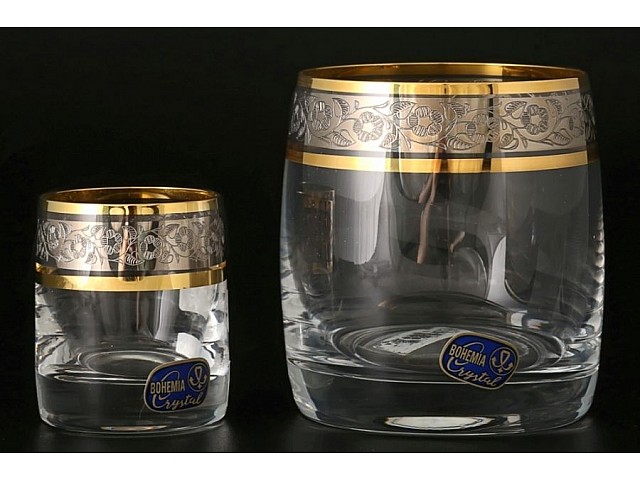 Набор стаканов для виски 6 шт и стопок для водки 60 мл 6 шт Идеал Панто Crystalite Bohemia