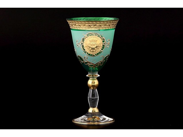 Набор бокалов для вина зеленый Грация Богемия B-G 6 шт