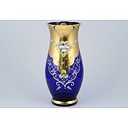 Ваза для цветов Лепка Синяя B-L Bohemia 30 см