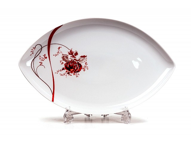 Блюдо овальное 40 см Kyoto Noblesse Roug 0753 Tunisie Porcelaine