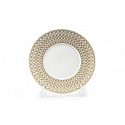 Тарелка 27 см Tunisie Porcelaine Золотой Ажур