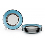 Набор тарелок 22 см Tunisie Porcelaine Mimosa Monaco Bleu Turquoise 1626