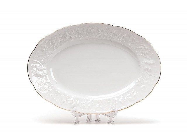 Блюдо овальное Vendange Filet Or Tunisie Porcelaine 28 см