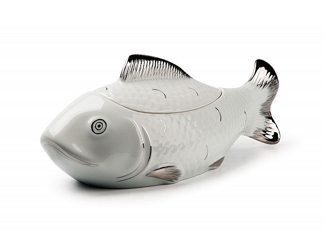 Супница Рыба Tunisie Porcelaine 2,8 л платина
