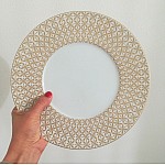 Тарелка 27 см Tunisie Porcelaine Золотой Ажур