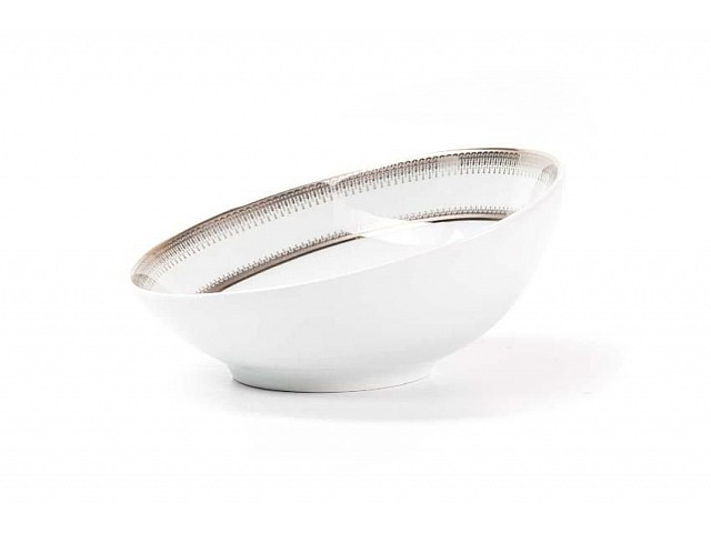 Салатник скошенный край 170 мг Tunisie Porcelaine Princier Platin 1801
