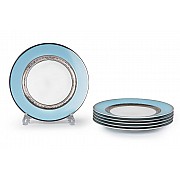 Набор тарелок 27 см Tunisie Porcelaine Mimosa Monaco Bleu Turquoise 1626