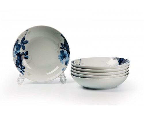  Набор глубоких тарелок Tunisie Porcelaine Monalisa Jardin Bleu