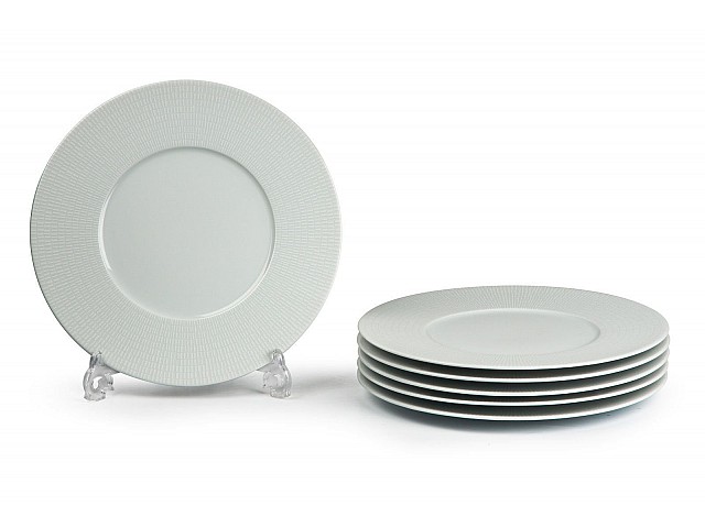 Набор тарелок 27 см Tunisie Porcelaine Zen Asymetrie Blanc 2161