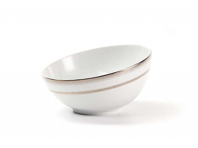 Салатник скошенный край 2,1 л Tunisie Porcelaine Princier Platin 1801 Салатник скошенный край 2,1 л Tunisie Porcelaine Princier Platin 1801
