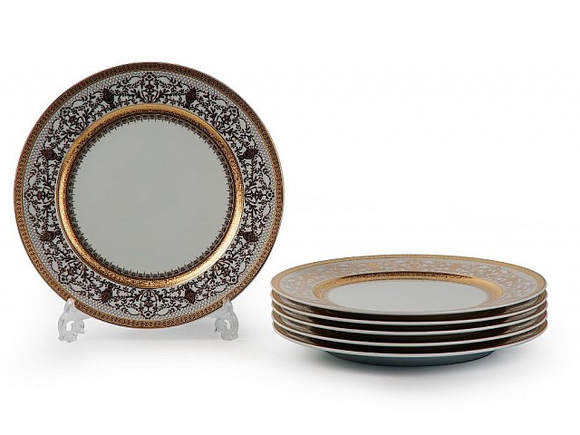 Набор тарелок 22 см Tunisie Porcelaine Mimosa Didon Or 1645