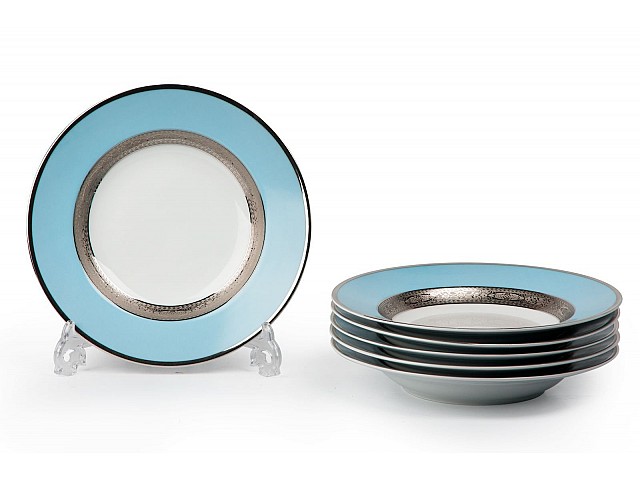 Набор глубоких тарелок Mimosa Monaco Bleu Turquoise 1626 27 см