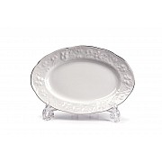 Блюдо овальное Vendange Filet Platine Tunisie Porcelaine 28 см
