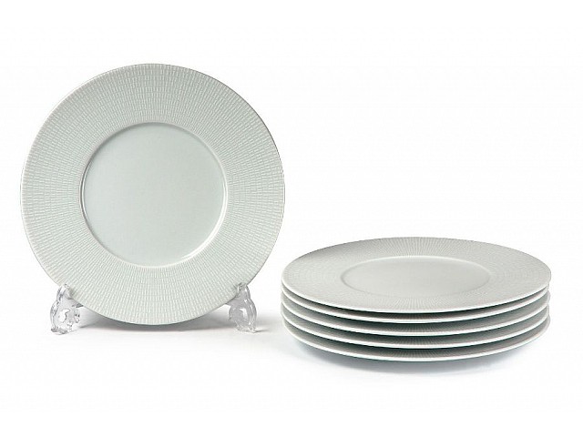 Набор тарелок 23 см на 6 персонTunisie Porcelaine Zen Asymetrie Blanc 2161