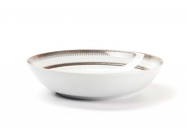 Набор глубоких тарелок 22 см Tunisie Porcelaine Princier Platin 1801 6 штук