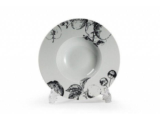 Тарелка глубокая 23 см Tunisie Porcelaine Black apple 2241