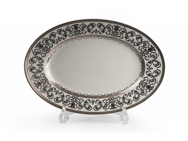 Блюдо 35 см Tunisie Porcelaine Mimosa Prague Platine 1647