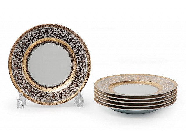 Набор тарелок 27 см Tunisie Porcelaine Mimosa Didon Or 1645