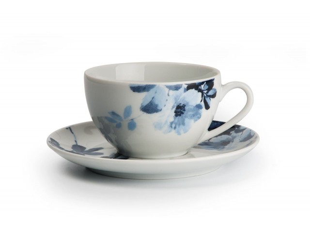 Набор чайных пар 210 мл Tunisie Porcelaine Monalisa Jardin Bleu 1780 набор