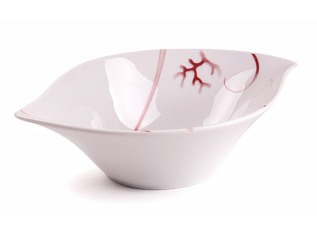 Салатник 500 мл Tunisie Porcelaine Feuille Corail 544 Салатник 500 мл Tunisie Porcelaine Feuille Corail 544
