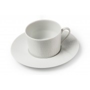 Набор чайных пар Tunisie Porcelaine Zen Asymetrie Blanc 2161 на 6 персон