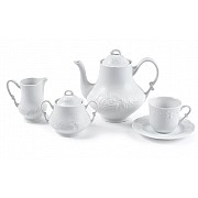 Сервиз чайный BLANC Vendange MAT Tunisie Porcelaine на 6 персон 15 предметов
