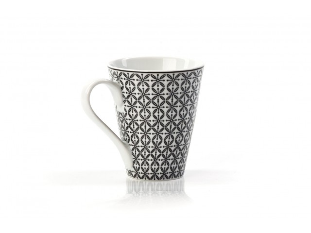 Кружка 300 мл Tunisie Porcelaine Черный Ажур