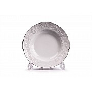 Тарелка глубокая Tunisie Porcelaine Vendange Filet Platine 22 см
