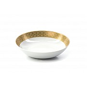 Тарелка глубокая 21 см Tunisie Porcelaine Золотой Ажур