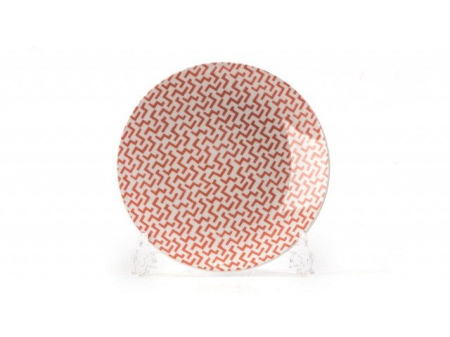 Тарелка 21 см Tunisie Porcelaine Розовый Лабиринт