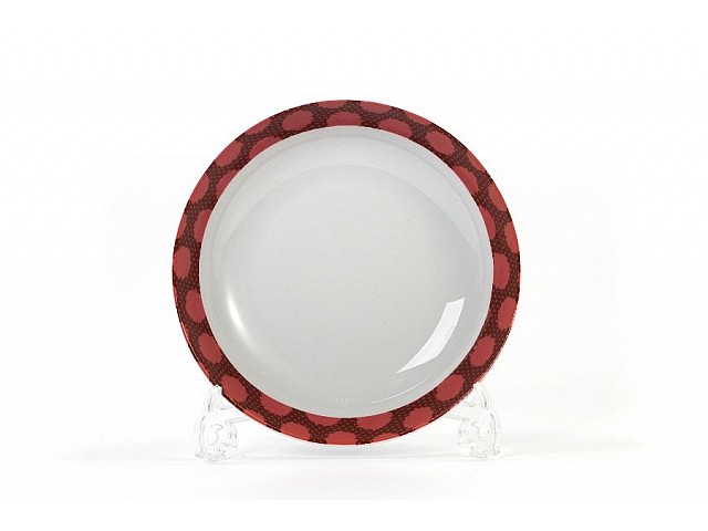 Тарелка глубокая 22 см Tunisie Porcelaine Isis Малина 2255
