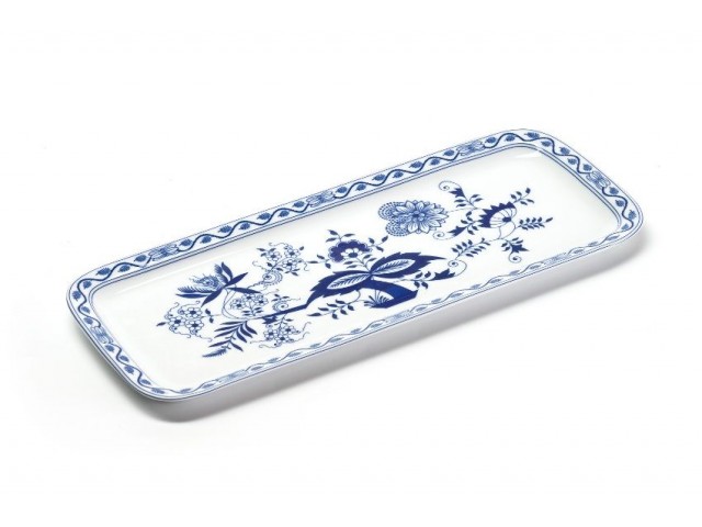 Блюдо прямоугольное 38 см Tunisie Porcelaine Синий Лук 1313