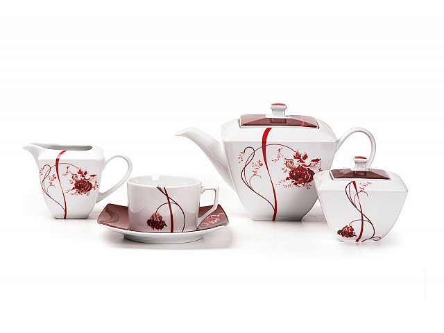 Чайный сервиз Kyoto Noblesse Roug 0753 Tunisie Porcelaine на 6 персон
